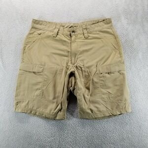 Duluth Trading Shorts Mens 36 Brown Cargo 10" Workwear Utility Nylon